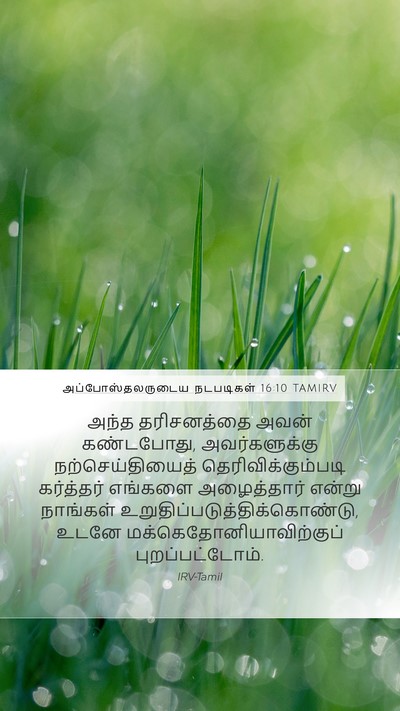 அப்போஸ்தலருடைய நடபடிகள் 16:10 TAMIRV Bible Verse Image