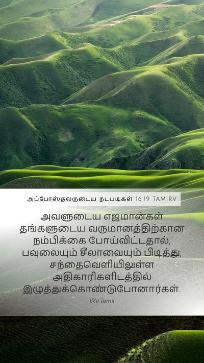 அப்போஸ்தலருடைய நடபடிகள் 16:19 TAMIRV Bible Verse Image