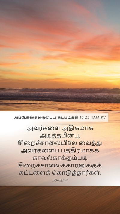 அப்போஸ்தலருடைய நடபடிகள் 16:23 TAMIRV Bible Verse Image