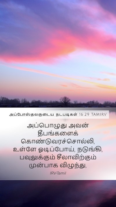 அப்போஸ்தலருடைய நடபடிகள் 16:29 TAMIRV Bible Verse Image