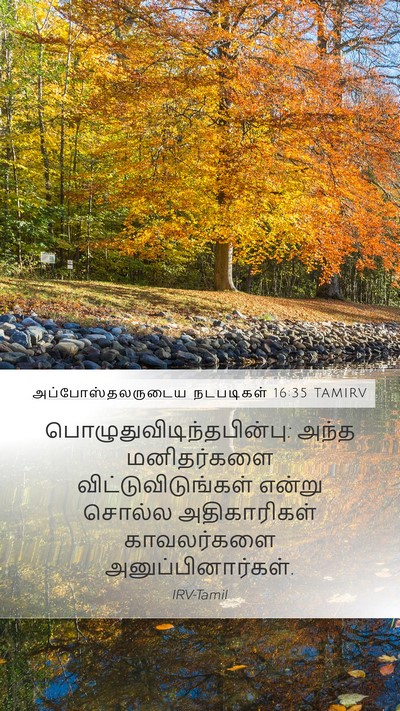 அப்போஸ்தலருடைய நடபடிகள் 16:35 TAMIRV Mobile Phone Wallpaper -  - Mobile Bible Verse Wallpaper