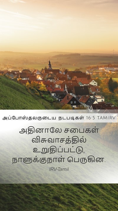 அப்போஸ்தலருடைய நடபடிகள் 16:5 TAMIRV Bible Verse Image