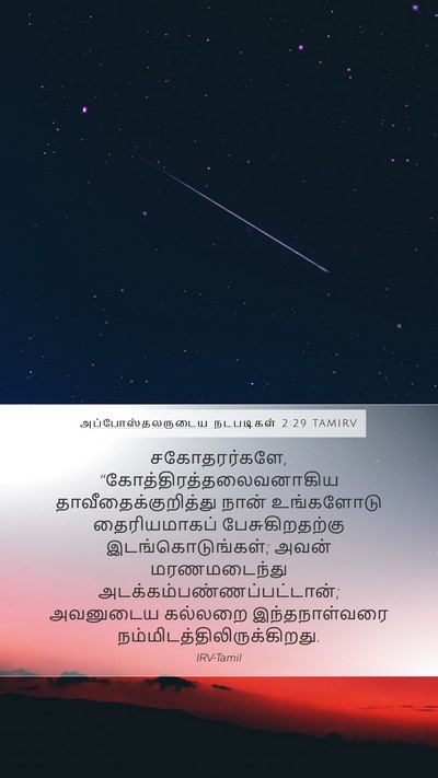 அப்போஸ்தலருடைய நடபடிகள் 2:29 TAMIRV Bible Verse Image