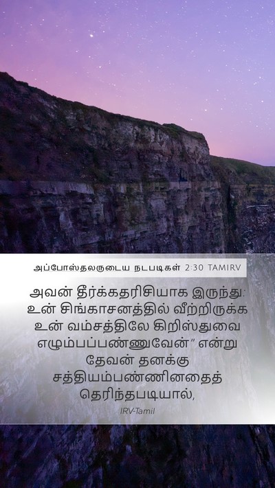 அப்போஸ்தலருடைய நடபடிகள் 2:30 TAMIRV Bible Verse Image