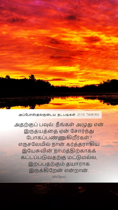 அப்போஸ்தலருடைய நடபடிகள் 21:13 TAMIRV Bible Verse Image