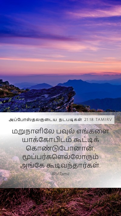 அப்போஸ்தலருடைய நடபடிகள் 21:18 TAMIRV Bible Verse Image