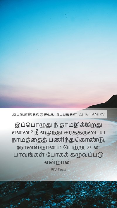அப்போஸ்தலருடைய நடபடிகள் 22:16 TAMIRV Bible Verse Image
