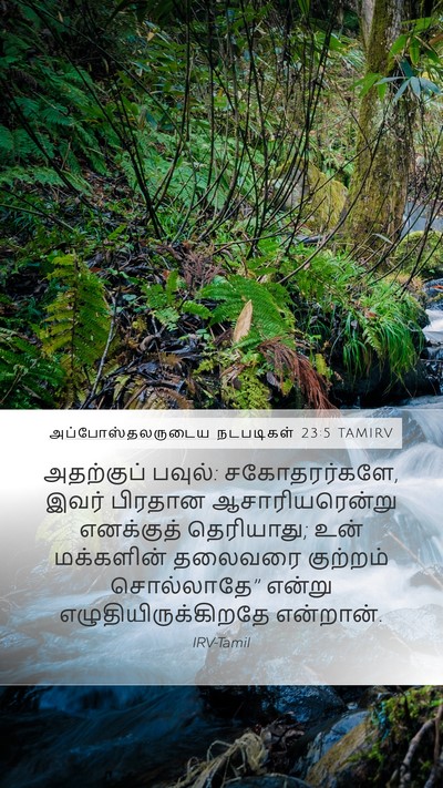 அப்போஸ்தலருடைய நடபடிகள் 23:5 TAMIRV Bible Verse Image