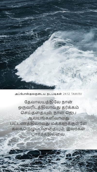 அப்போஸ்தலருடைய நடபடிகள் 24:12 TAMIRV Bible Verse Image