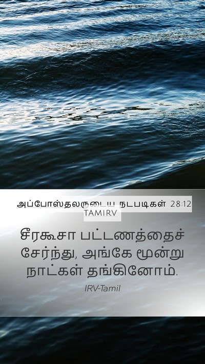 அப்போஸ்தலருடைய நடபடிகள் 28:12 TAMIRV Mobile Phone Wallpaper - சீரகூசா - Mobile Bible Verse Wallpaper
