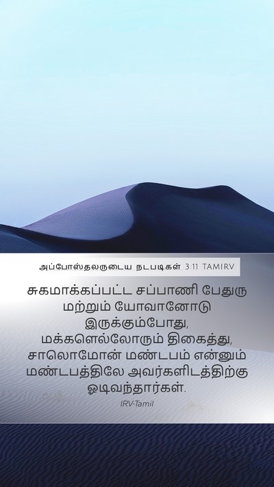 அப்போஸ்தலருடைய நடபடிகள் 3:11 TAMIRV Bible Verse Image