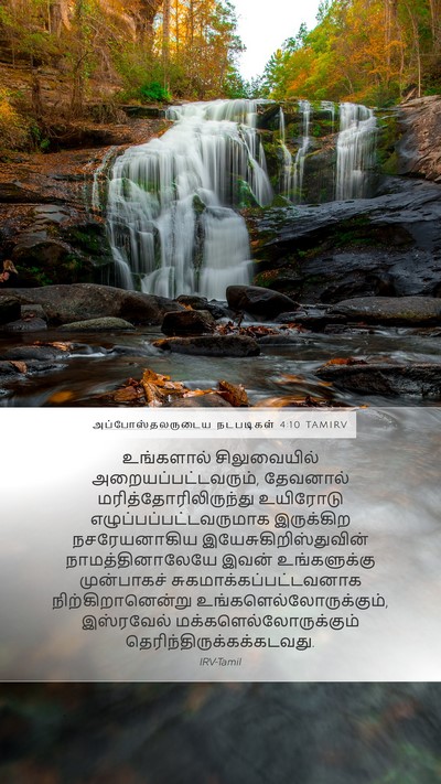 அப்போஸ்தலருடைய நடபடிகள் 4:10 TAMIRV Mobile Phone Wallpaper - உங்களால் - Mobile Bible Verse Wallpaper
