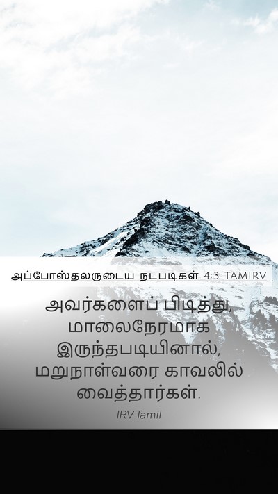 அப்போஸ்தலருடைய நடபடிகள் 4:3 TAMIRV Bible Verse Image