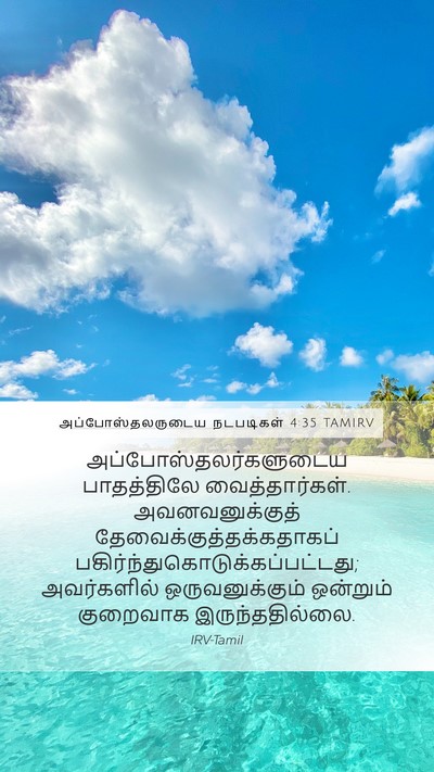 அப்போஸ்தலருடைய நடபடிகள் 4:35 TAMIRV Bible Verse Image