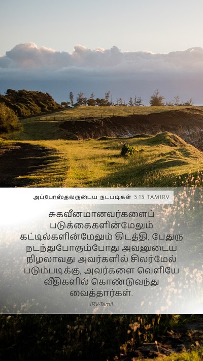 அப்போஸ்தலருடைய நடபடிகள் 5:15 TAMIRV Bible Verse Image