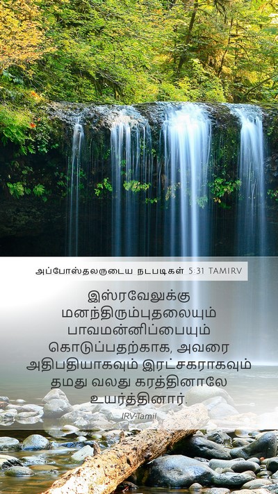 அப்போஸ்தலருடைய நடபடிகள் 5:31 TAMIRV Bible Verse Image