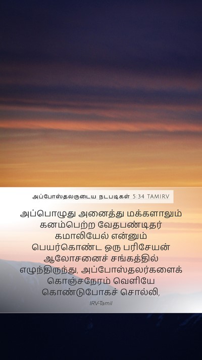 அப்போஸ்தலருடைய நடபடிகள் 5:34 TAMIRV Bible Verse Image