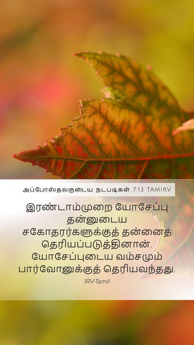 அப்போஸ்தலருடைய நடபடிகள் 7:13 TAMIRV Bible Verse Image
