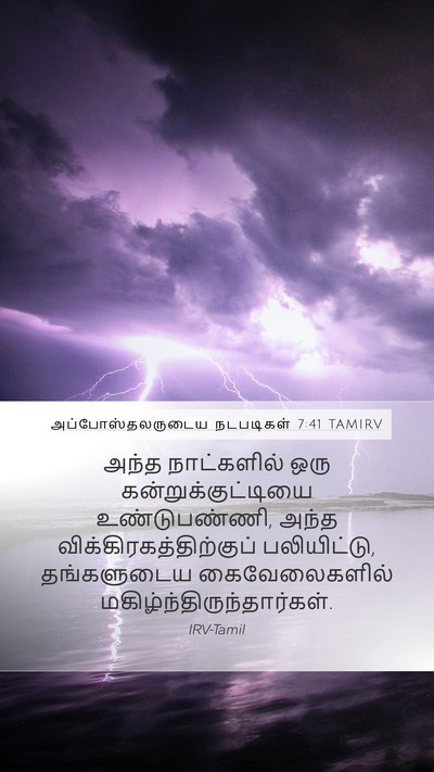 அப்போஸ்தலருடைய நடபடிகள் 7:41 TAMIRV Bible Verse Image