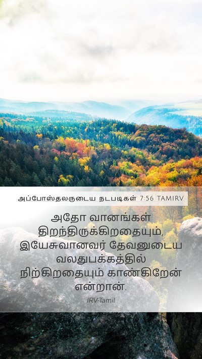 அப்போஸ்தலருடைய நடபடிகள் 7:56 TAMIRV Bible Verse Image