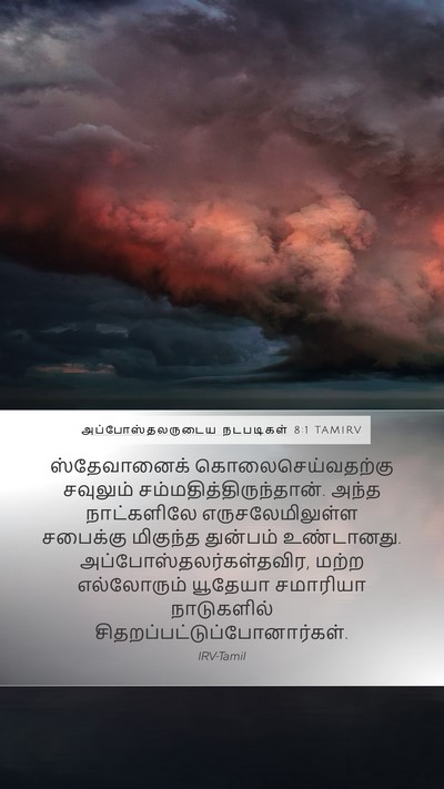 அப்போஸ்தலருடைய நடபடிகள் 8:1 TAMIRV Bible Verse Image