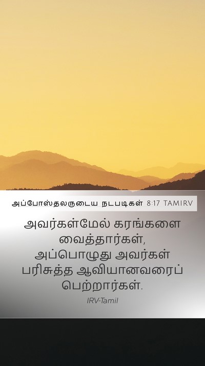 அப்போஸ்தலருடைய நடபடிகள் 8:17 TAMIRV Bible Verse Image