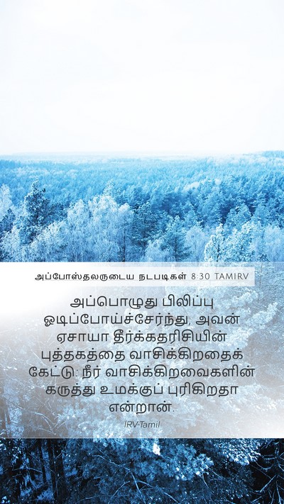 அப்போஸ்தலருடைய நடபடிகள் 8:30 TAMIRV Bible Verse Image