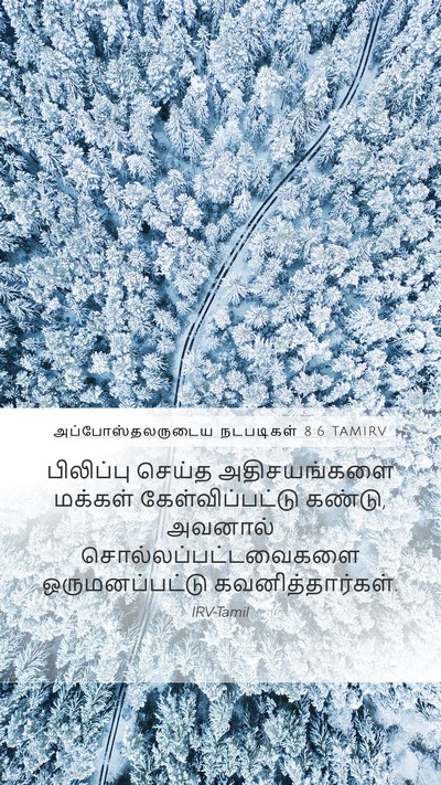 அப்போஸ்தலருடைய நடபடிகள் 8:6 TAMIRV Bible Verse Image