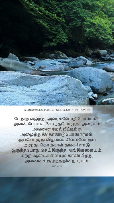 அப்போஸ்தலருடைய நடபடிகள் 9:39 TAMIRV Bible Verse Image