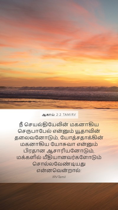 ஆகாய் 2:2 TAMIRV Mobile Phone Wallpaper - நீ செயல்தியேலின் - Mobile Bible Verse Wallpaper