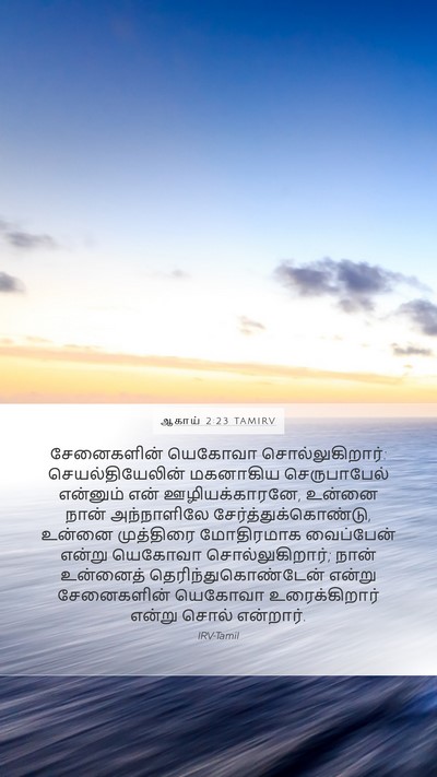 ஆகாய் 2:23 TAMIRV Mobile Phone Wallpaper - சேனைகளின் யெகோவா - Mobile Bible Verse Wallpaper