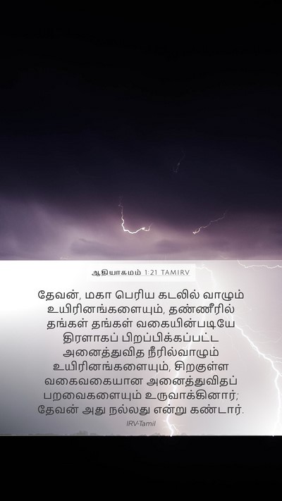 ஆதியாகமம் 1:21 TAMIRV Bible Verse Image