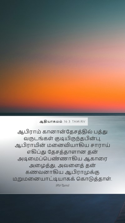 ஆதியாகமம் 16:3 TAMIRV Bible Verse Image