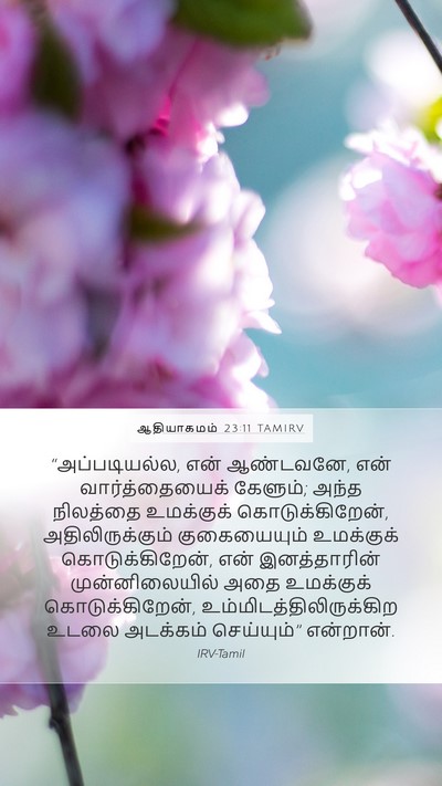 ஆதியாகமம் 23:11 TAMIRV Mobile Phone Wallpaper - “அப்படியல்ல, என் - Mobile Bible Verse Wallpaper