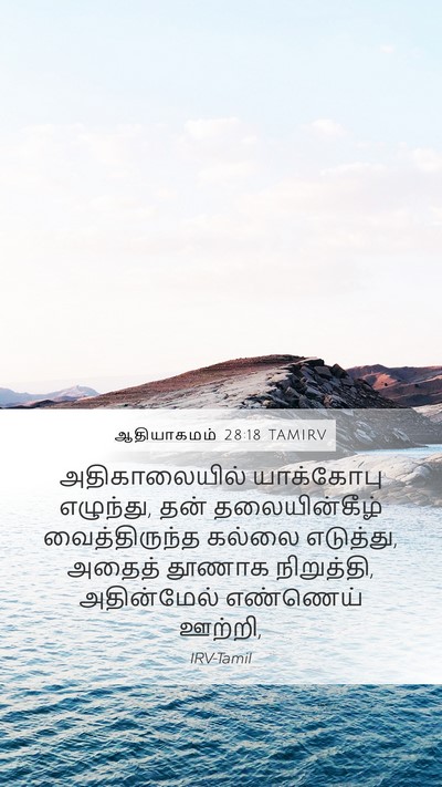 ஆதியாகமம் 28:18 TAMIRV Bible Verse Image