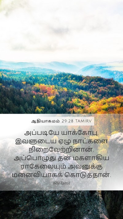 ஆதியாகமம் 29:28 TAMIRV Mobile Phone Wallpaper - அப்படியே - Mobile Bible Verse Wallpaper