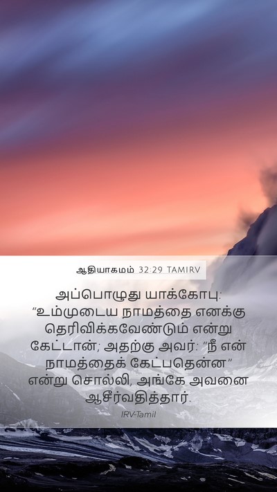 ஆதியாகமம் 32:29 TAMIRV Bible Verse Image