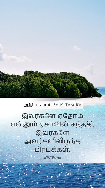 ஆதியாகமம் 36:19 TAMIRV Mobile Phone Wallpaper - இவர்களே ஏதோம் - Mobile Bible Verse Wallpaper