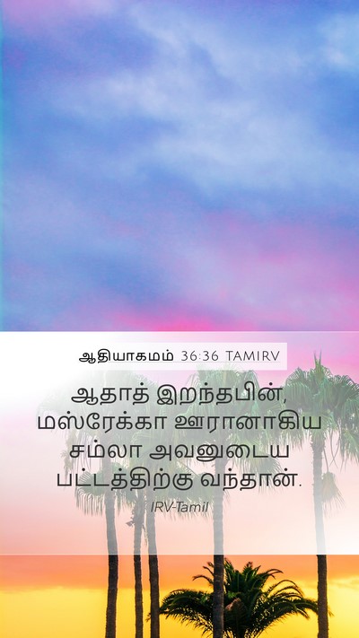 ஆதியாகமம் 36:36 TAMIRV Mobile Phone Wallpaper - ஆதாத் இறந்தபின், - Mobile Bible Verse Wallpaper