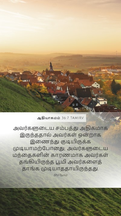ஆதியாகமம் 36:7 TAMIRV Bible Verse Image