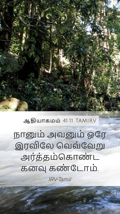 ஆதியாகமம் 41:11 TAMIRV Bible Verse Image