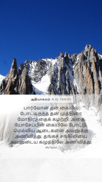 ஆதியாகமம் 41:42 TAMIRV Bible Verse Image