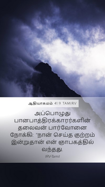 ஆதியாகமம் 41:9 TAMIRV Bible Verse Image