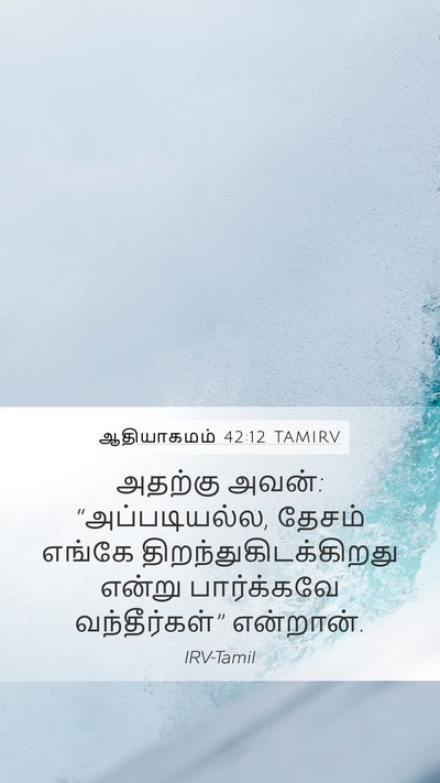 ஆதியாகமம் 42:12 TAMIRV Bible Verse Image