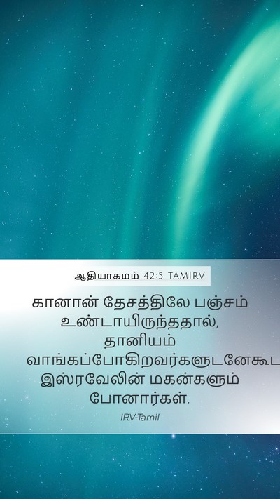 ஆதியாகமம் 42:5 TAMIRV Bible Verse Image