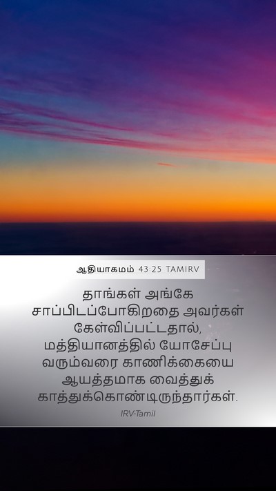 ஆதியாகமம் 43:25 TAMIRV Bible Verse Image