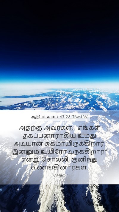 ஆதியாகமம் 43:28 TAMIRV Bible Verse Image