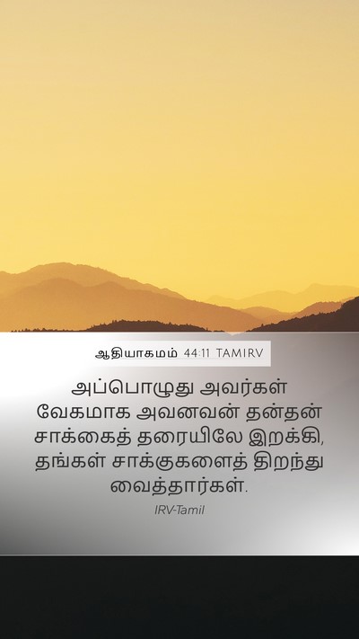 ஆதியாகமம் 44:11 TAMIRV Bible Verse Image