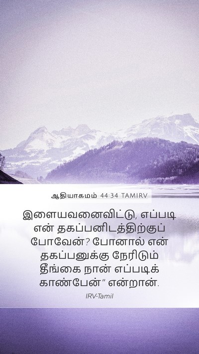 ஆதியாகமம் 44:34 TAMIRV Bible Verse Image