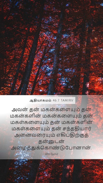 ஆதியாகமம் 46:7 TAMIRV Mobile Phone Wallpaper - அவன் தன் - Mobile Bible Verse Wallpaper